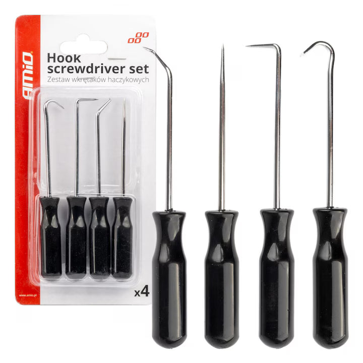 Set surubelnite cu carlig, dreapta, curbata, 90grade, carlig